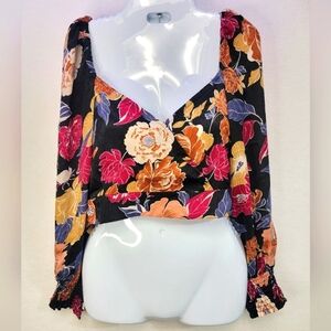 Band of Gypsies Red and Gold Crop Top